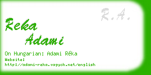 reka adami business card